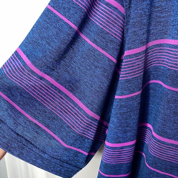 Grand Slam Performance Golf Short Sleeve Striped Polo Shirt Size XXL Blue Purple - Picture 5 of 11